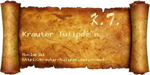 Krauter Tulipán névjegykártya